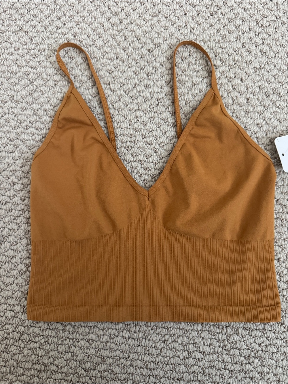 NWT! Vintage V-Neck Cropped Bralette in “Gold” size XS/S